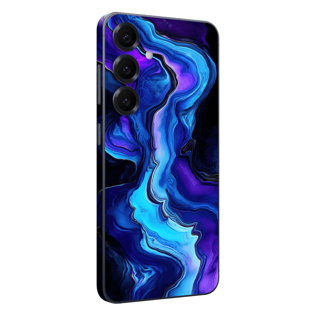 Galaxy S25 Custom Printed SIGNATURE “Agate Geode Blue Marble” Art Skin Wrap Sticker Decal Cover Protector by QSKINZ | QSKINZ.COM