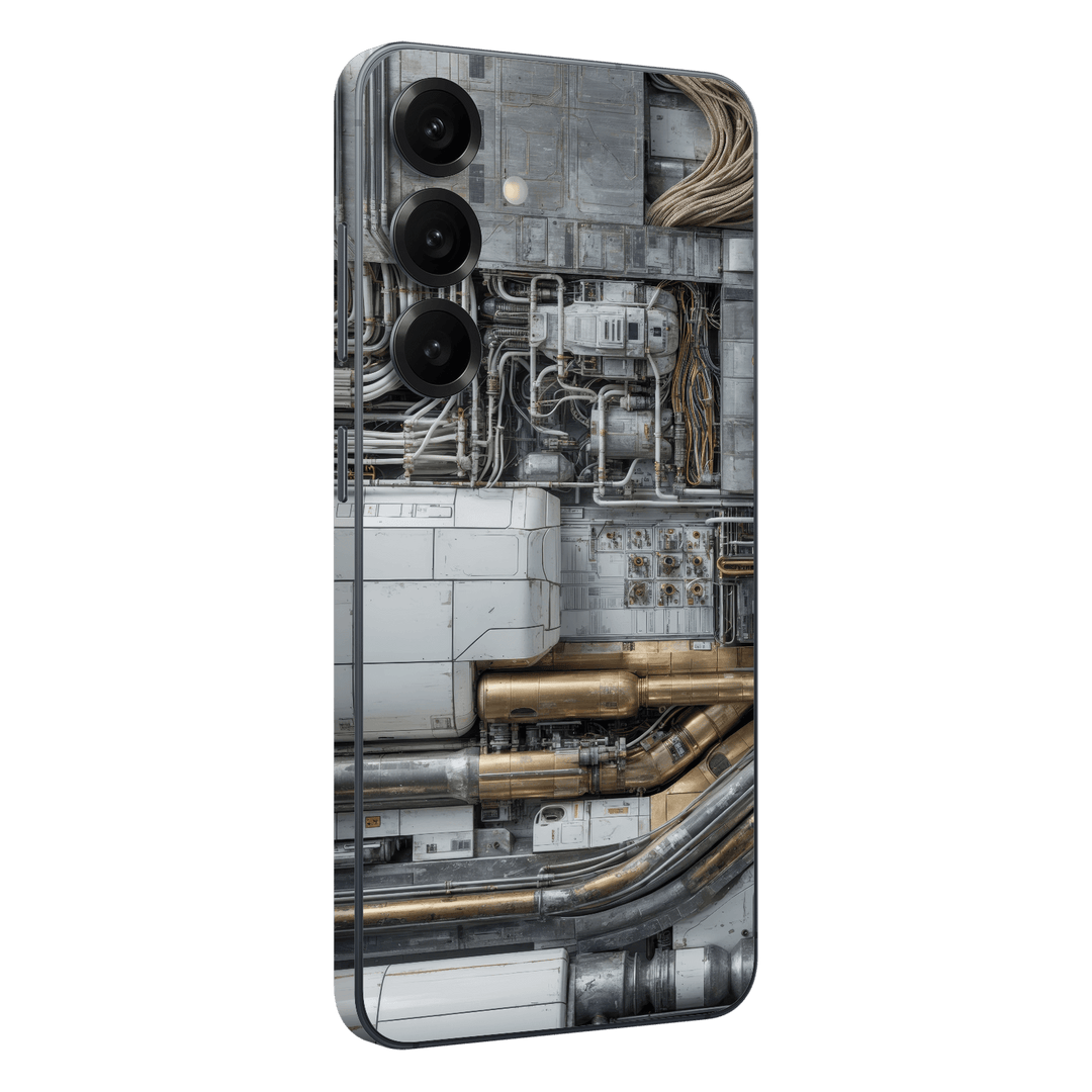 Galaxy S25 Custom Printed SIGNATURE “Industrial Metal Pipes” Skin Wrap Sticker Decal Cover Protector by QSKINZ | QSKINZ.COM