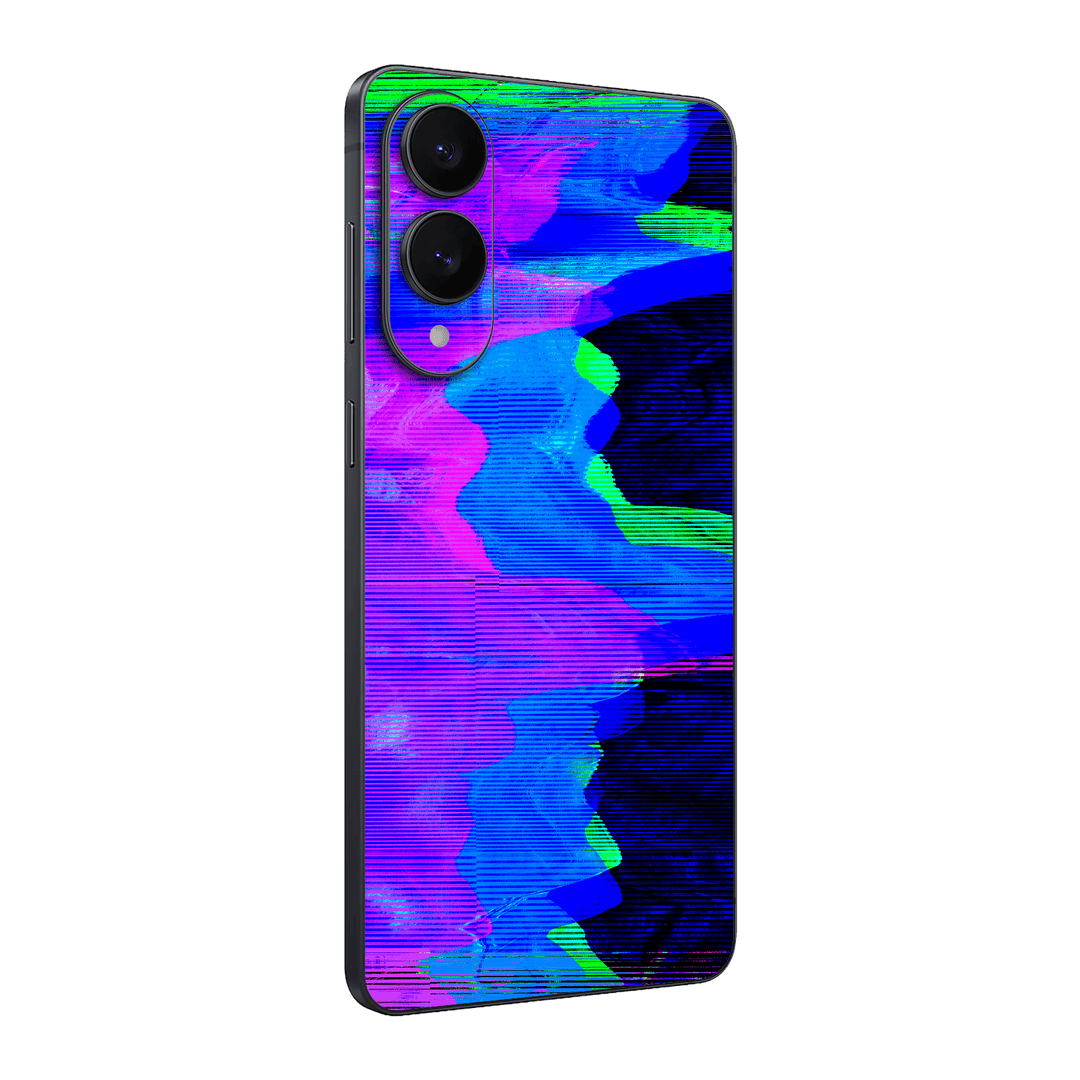 Galaxy S25 EDGE Custom Printed SIGNATURE “Andromeda” Blue Purple Wave Skin Wrap Sticker Decal Cover Protector by QSKINZ | QSKINZ.COM