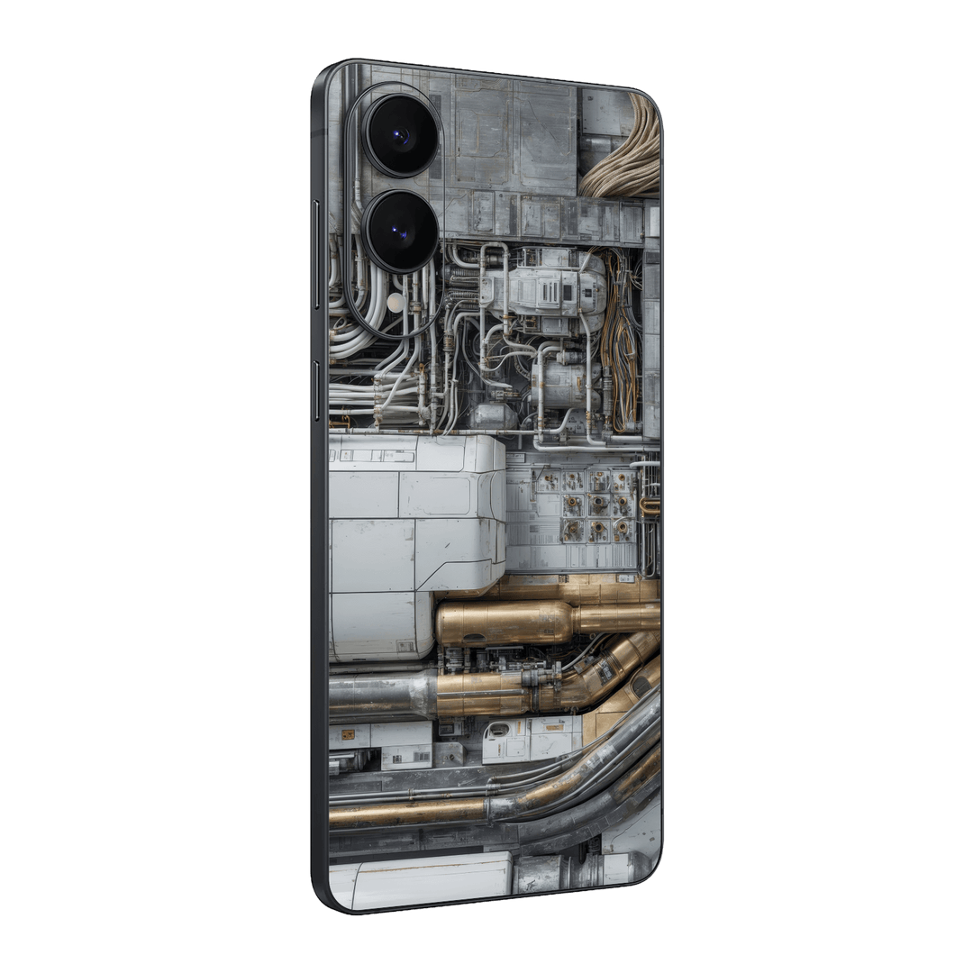 Galaxy S25 EDGE Custom Printed SIGNATURE “Industrial Metal Pipes” Skin Wrap Sticker Decal Cover Protector by QSKINZ | QSKINZ.COM