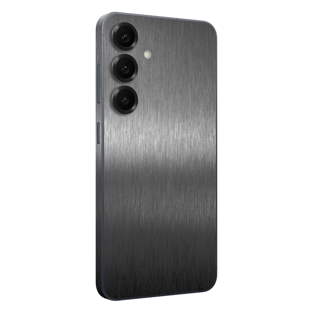 Galaxy S25 FE Brushed Metal Titanium Metallic Skin Wrap Sticker Decal Cover Protector by QSKINZ | qskinz.com
