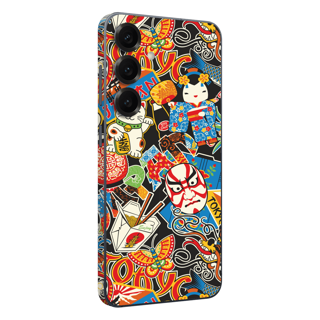 Galaxy S25 FE Custom Printed SIGNATURE “Manga Tokyo Maneki” Japanese Art Skin Wrap Sticker Decal Cover Protector by QSKINZ | QSKINZ.COM