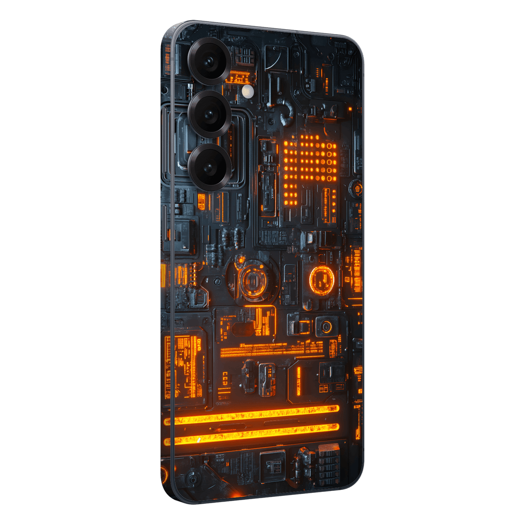 Galaxy S25 Galaxy S25 Custom Printed SIGNATURE “Nexora” Orange Fire Technology Skin Wrap Sticker Decal Cover Protector by QSKINZ | QSKINZ.COM