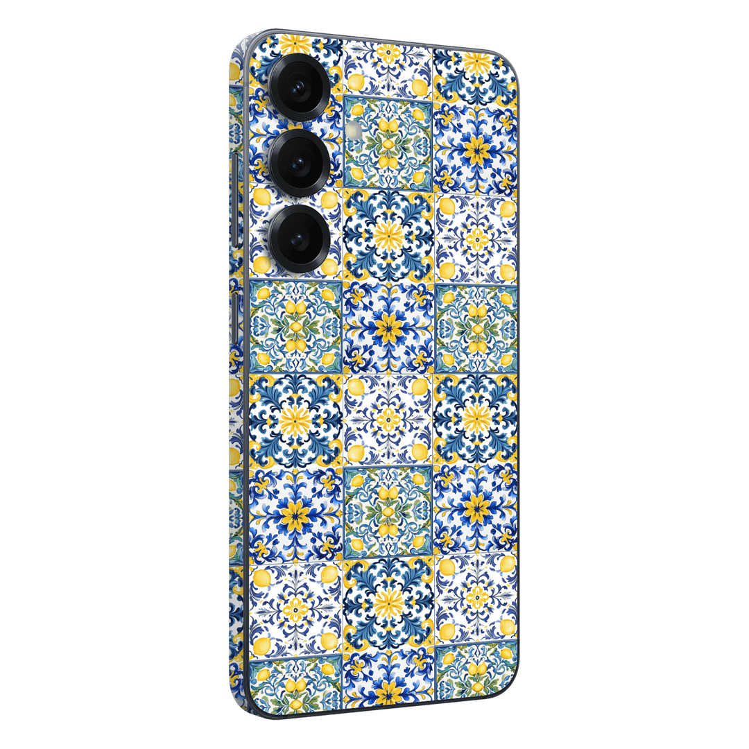 Galaxy S25+ PLUS Custom Printed SIGNATURE “Tile d’Amalfi Coast” Ceramic Skin Wrap Sticker Decal Cover Protector by QSKINZ | QSKINZ.COM