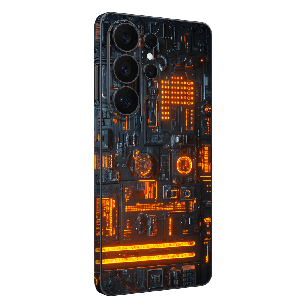 Galaxy S26 ULTRA Custom Printed SIGNATURE “Nexora” Orange Fire Technology Skin Wrap Sticker Decal Cover Protector by QSKINZ | QSKINZ.COM