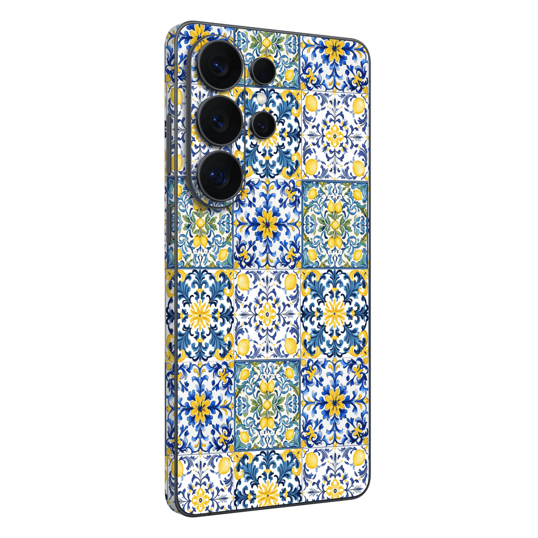 Galaxy S26 ULTRA Custom Printed SIGNATURE “Tile d’Amalfi Coast” Ceramic Skin Wrap Sticker Decal Cover Protector by QSKINZ | QSKINZ.COM