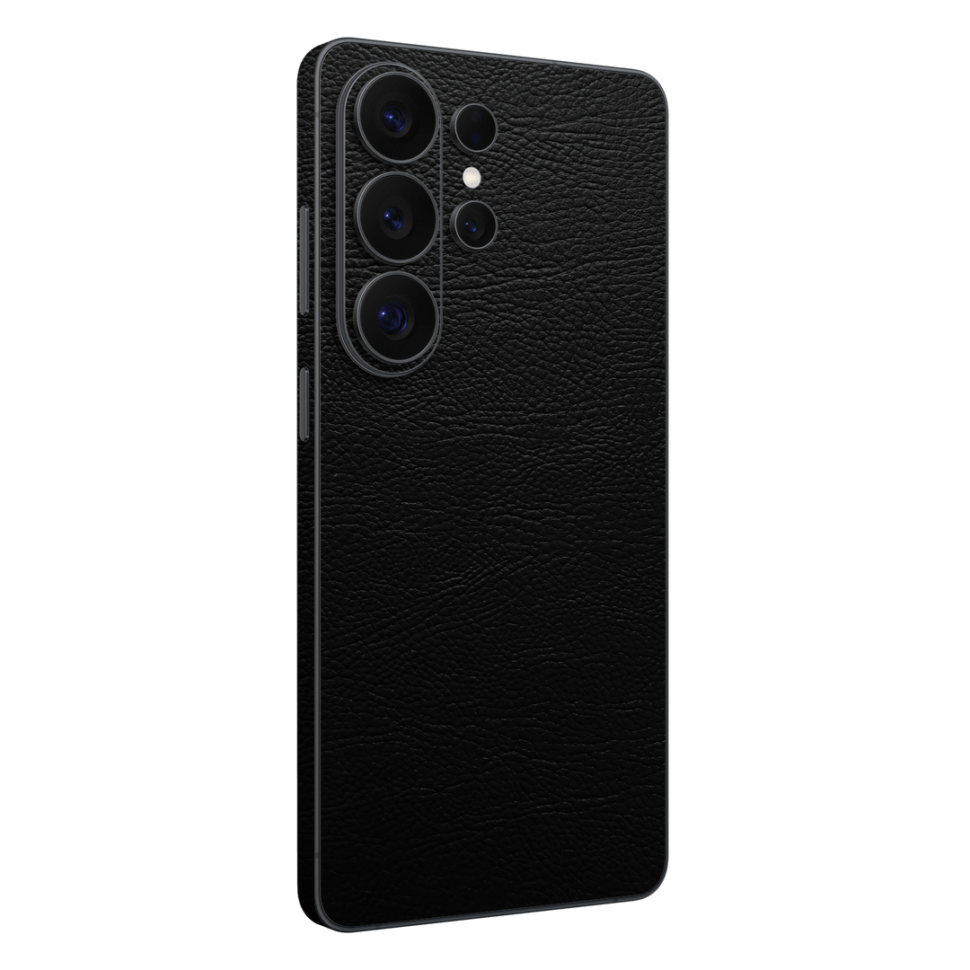 Galaxy S26 ULTRA Luxuria BLACK LEATHER Riders Skin Wrap Sticker Decal Cover Protector by QSKINZ | qskinz.com