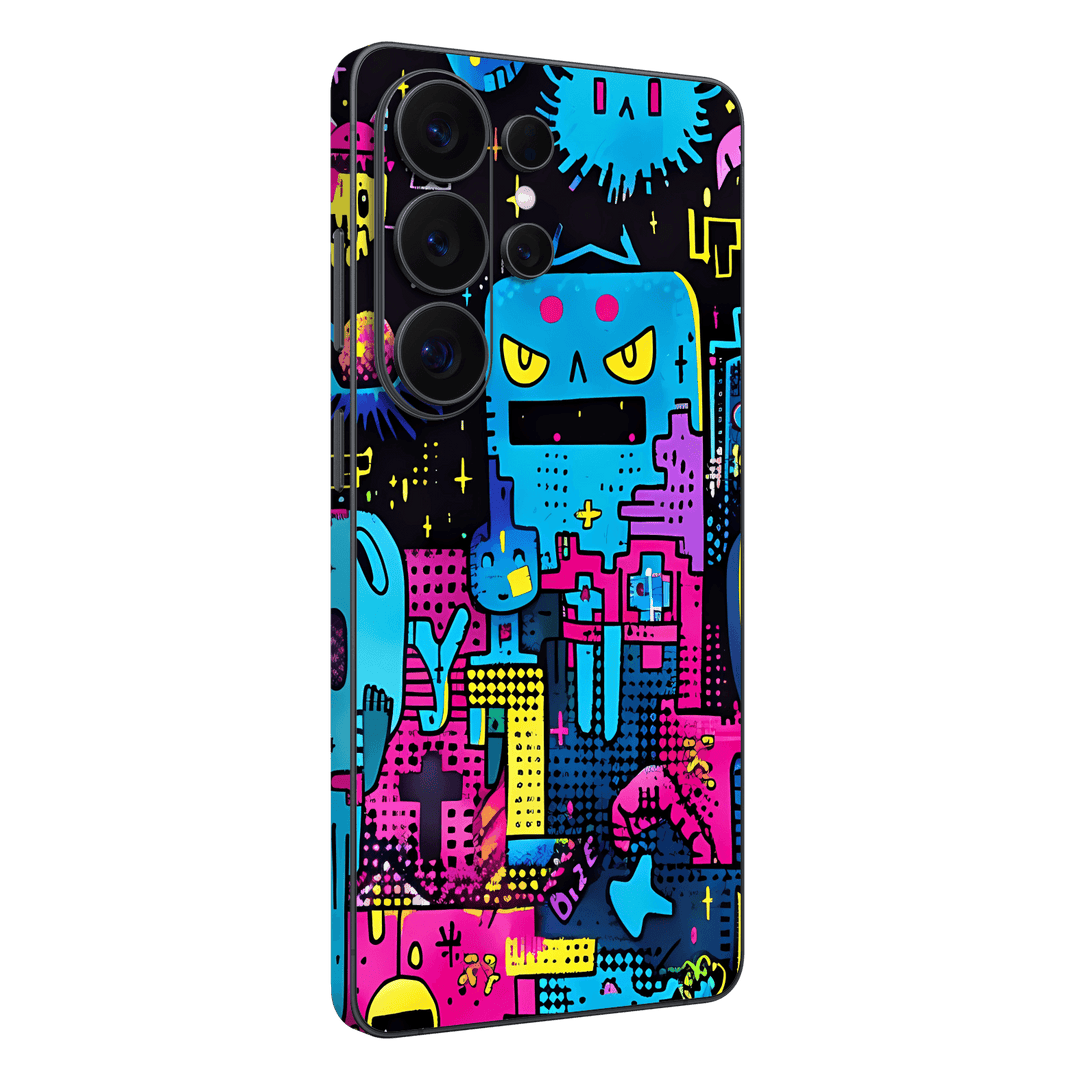 Galaxy S26 ULTRA Print Printed Custom SIGNATURE Arcade Rave Gaming Gamer Pixel Skin Wrap Sticker Decal Cover Protector by QSKINZ | QSKINZ.COM