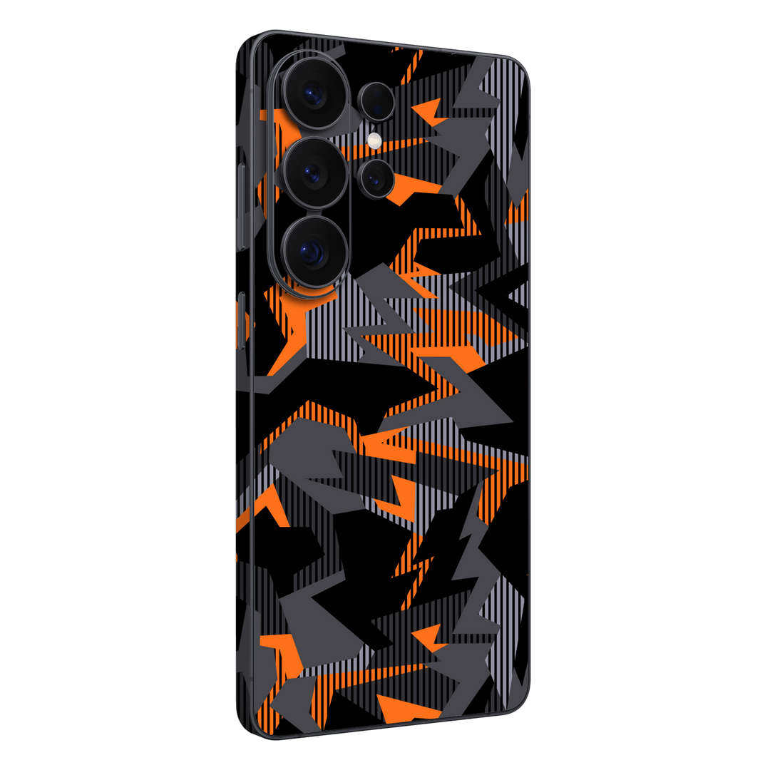 Galaxy S26 ULTRA Print Printed Custom SIGNATURE Sharp-Edged Orange Camo Camouflage Skin Wrap Sticker Decal Cover Protector by QSKINZ | qskinz.com