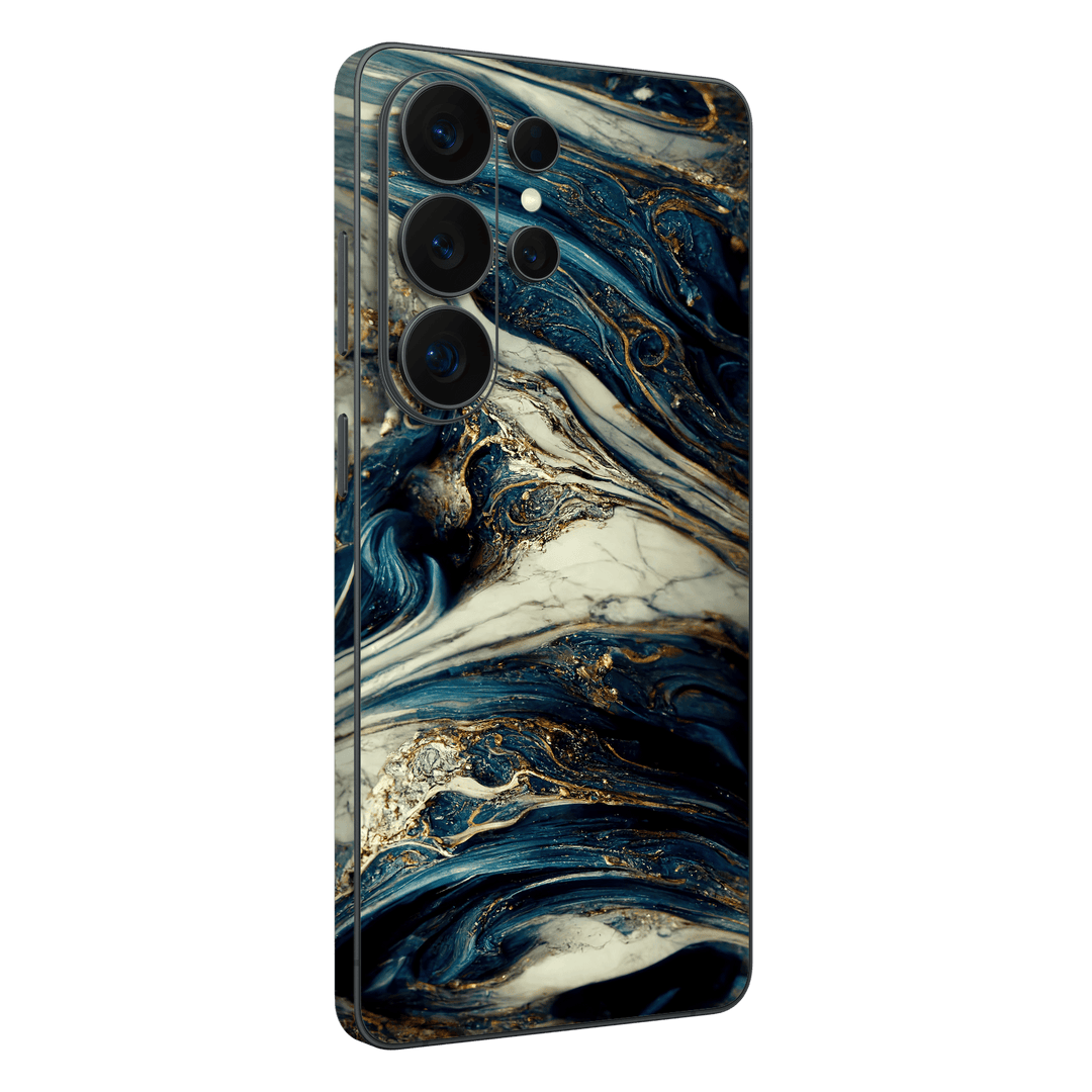 Galaxy S26 ULTRA Printed Custom SIGNATURE Agate Geode Naia Ocean Blue Stone Skin Wrap Sticker Decal Cover Protector by QSKINZ | qskinz.com