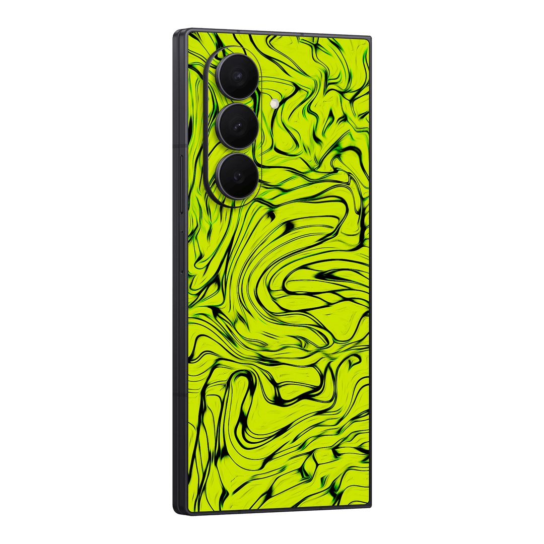Galaxy Z FOLD 7 Print Printed Custom SIGNATURE Hypnotic Green Electric Jade Skin Wrap Sticker Decal Cover Protector by QSKINZ | QSKINZ.COM
