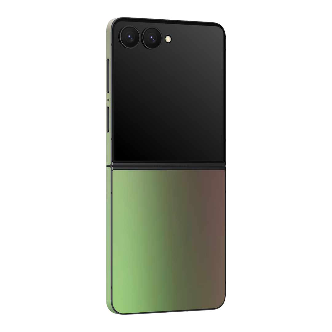 Galaxy Z Flip 7 Chameleon Avocado Colour-changing Metallic Skin Wrap Sticker Decal Cover Protector by QSKINZ | qskinz.com