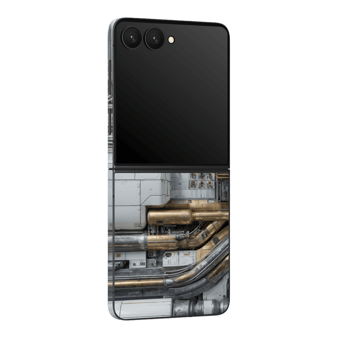 Galaxy Z Flip 7 Custom Printed SIGNATURE “Industrial Metal Pipes” Skin Wrap Sticker Decal Cover Protector by QSKINZ | QSKINZ.COM