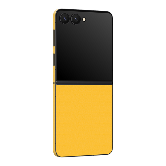 Galaxy Z Flip 7 Luxuria Tuscany Yellow Matt 3D Textured Skin Wrap Sticker Decal Cover Protector by QSKINZ | qskinz.com