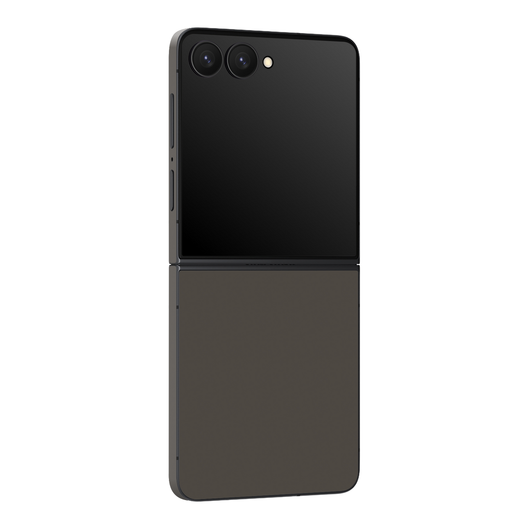 Galaxy Z Flip 7 Soft-Touch Matte StealthMatte Mystiq Dark Grey Skin Wrap Sticker Decal Cover Protector by QSKINZ | qskinz.com