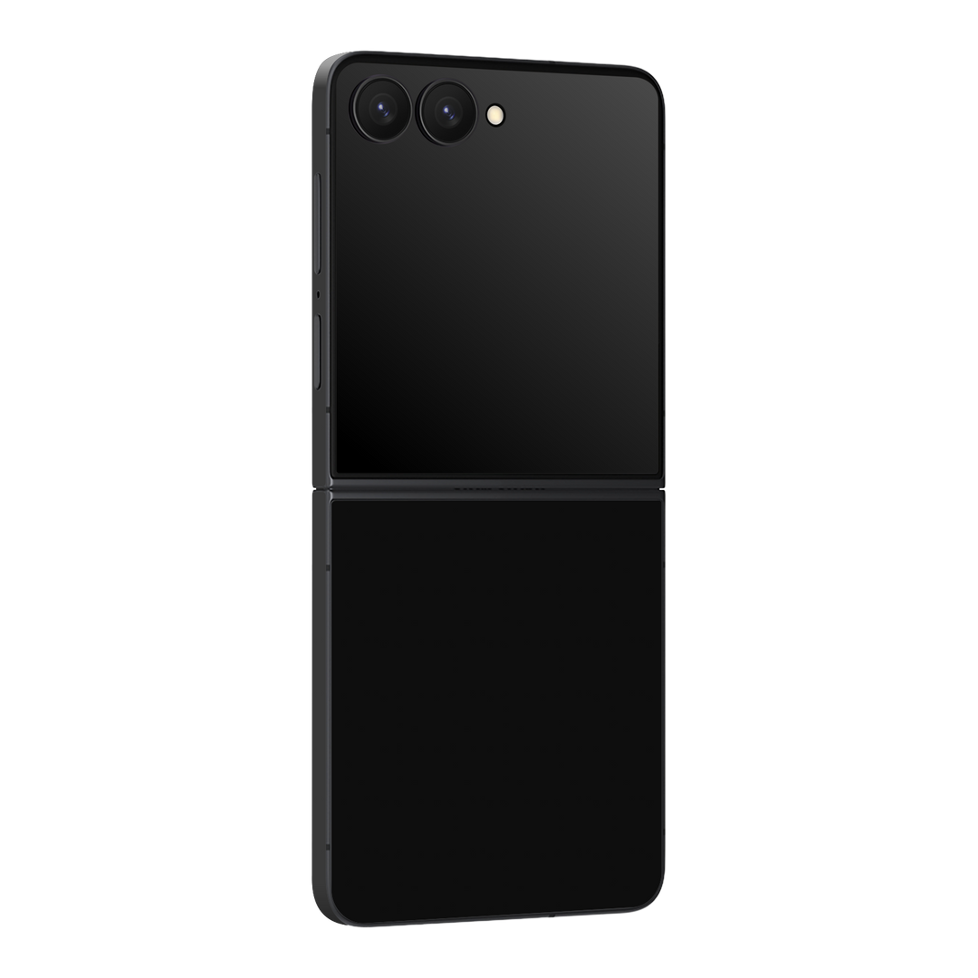 Galaxy Z Flip 7 Soft-Touch Matte StealthMatte Phantom Black Skin Wrap Sticker Decal Cover Protector by QSKINZ | qskinz.com