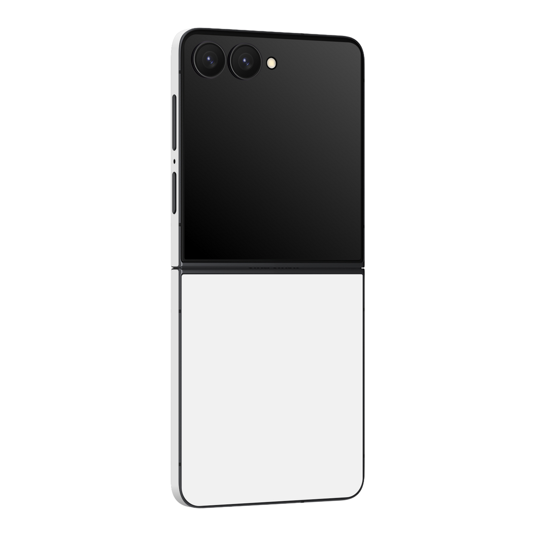 Galaxy Z Flip 7 Soft-Touch Matte StealthMatte Polar White Skin Wrap Sticker Decal Cover Protector by QSKINZ | qskinz.com