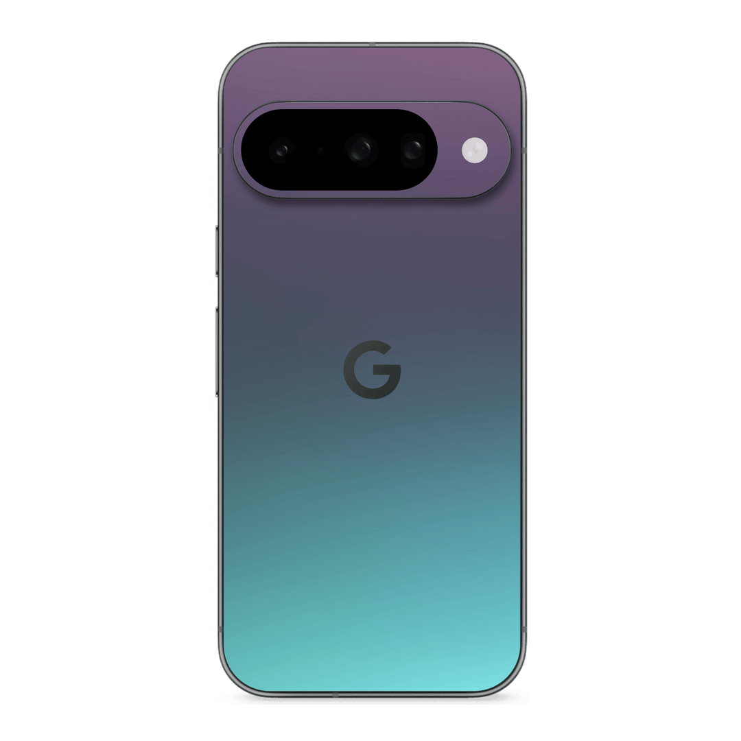 Google Pixel 10 Chameleon Turquoise-Lavender Lilac Colour-changing Metallic Skin Wrap Sticker Decal Cover Protector by QSKINZ | qskinz.com