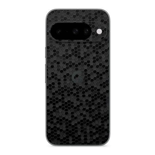 Google Pixel 10 Luxuria Black Honeycomb 3D Textured Skin Wrap Sticker Decal Cover Protector by QSKINZ | qskinz.com