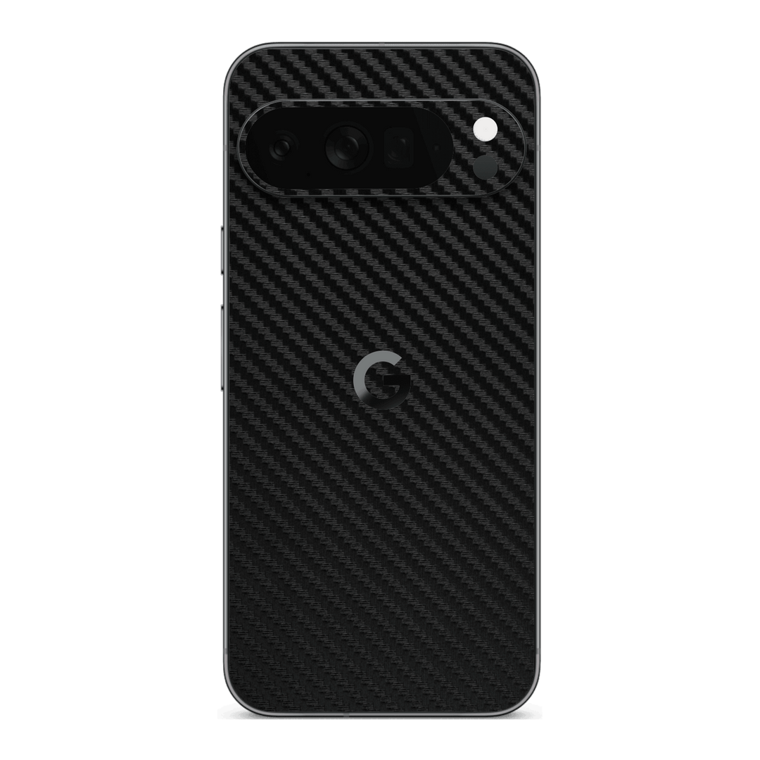 Google Pixel 10 PRO Black 3D Textured Carbon Fibre Fiber Skin Wrap Sticker Decal Cover Protector by QSKINZ | qskinz.com