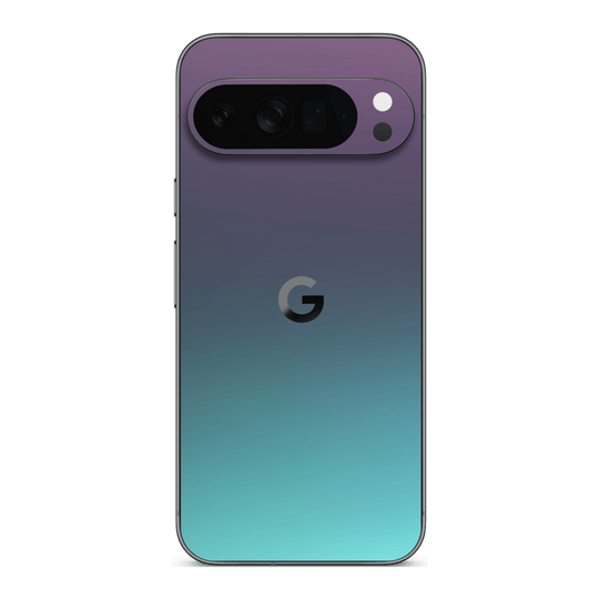 Google Pixel 10 PRO Chameleon Turquoise-Lavender Lilac Colour-changing Metallic Skin Wrap Sticker Decal Cover Protector by QSKINZ | qskinz.com