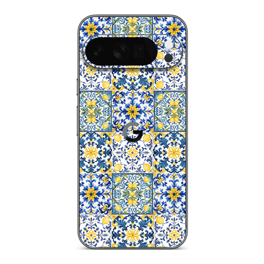 Google Pixel 10 PRO Custom Printed SIGNATURE “Tile d’Amalfi Coast” Ceramic Skin Wrap Sticker Decal Cover Protector by QSKINZ | QSKINZ.COM