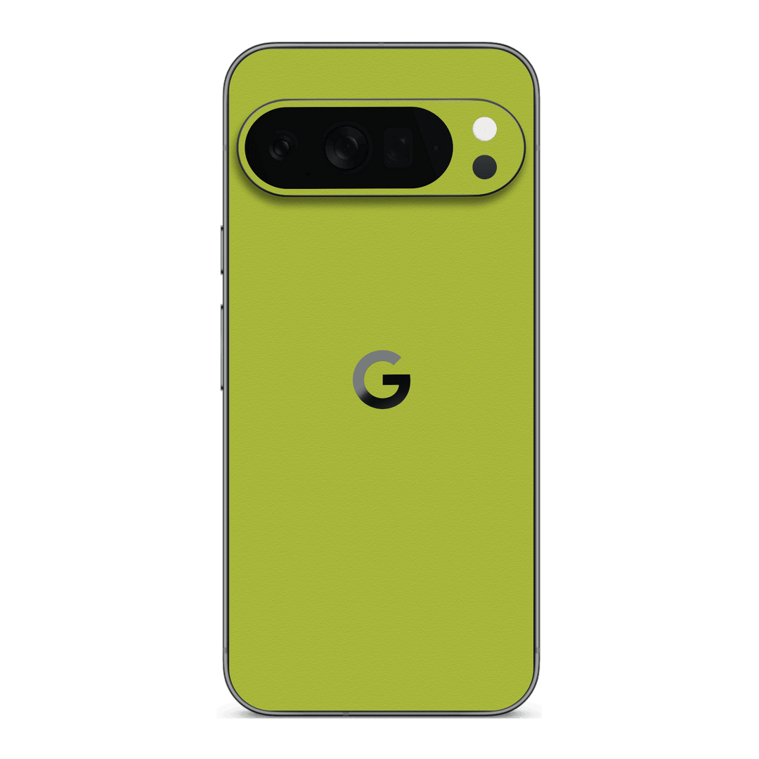 Google Pixel 10 PRO Luxuria Lime Green Matt 3D Textured Skin Wrap Sticker Decal Cover Protector by QSKINZ | qskinz.com