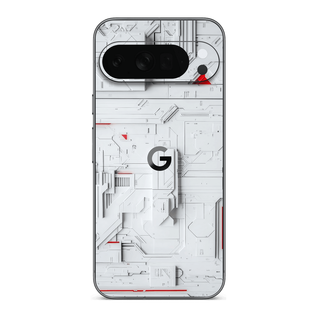 Google Pixel 10 PRO Print Printed Custom SIGNATURE Interstellar White Spaceship Skin Wrap Sticker Decal Cover Protector by QSKINZ | QSKINZ.COM