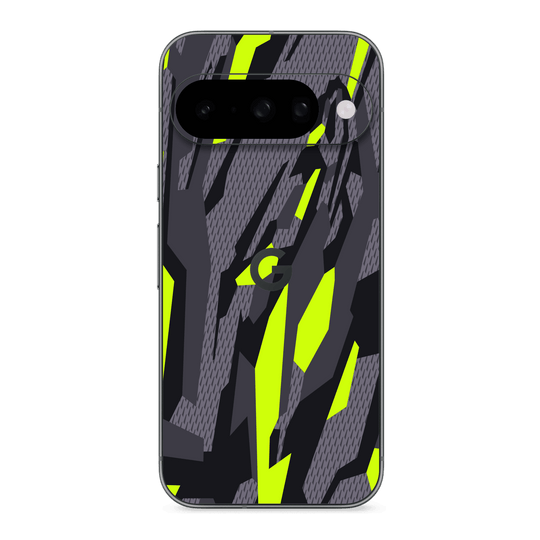 Google Pixel 10 Print Printed Custom SIGNATURE Abstract Green Camouflage Skin Wrap Sticker Decal Cover Protector by QSKINZ | qskinz.com