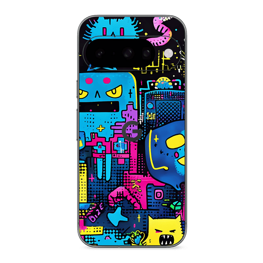 Google Pixel 10 Print Printed Custom SIGNATURE Arcade Rave Gaming Gamer Pixel Skin Wrap Sticker Decal Cover Protector by QSKINZ | QSKINZ.COM