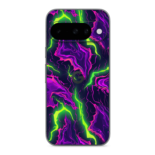 Google Pixel 10 Print Printed Custom SIGNATURE Twisterra Twist Neon Purple Yellow Green Anime Skin Wrap Sticker Decal Cover Protector by QSKINZ | QSKINZ.COM