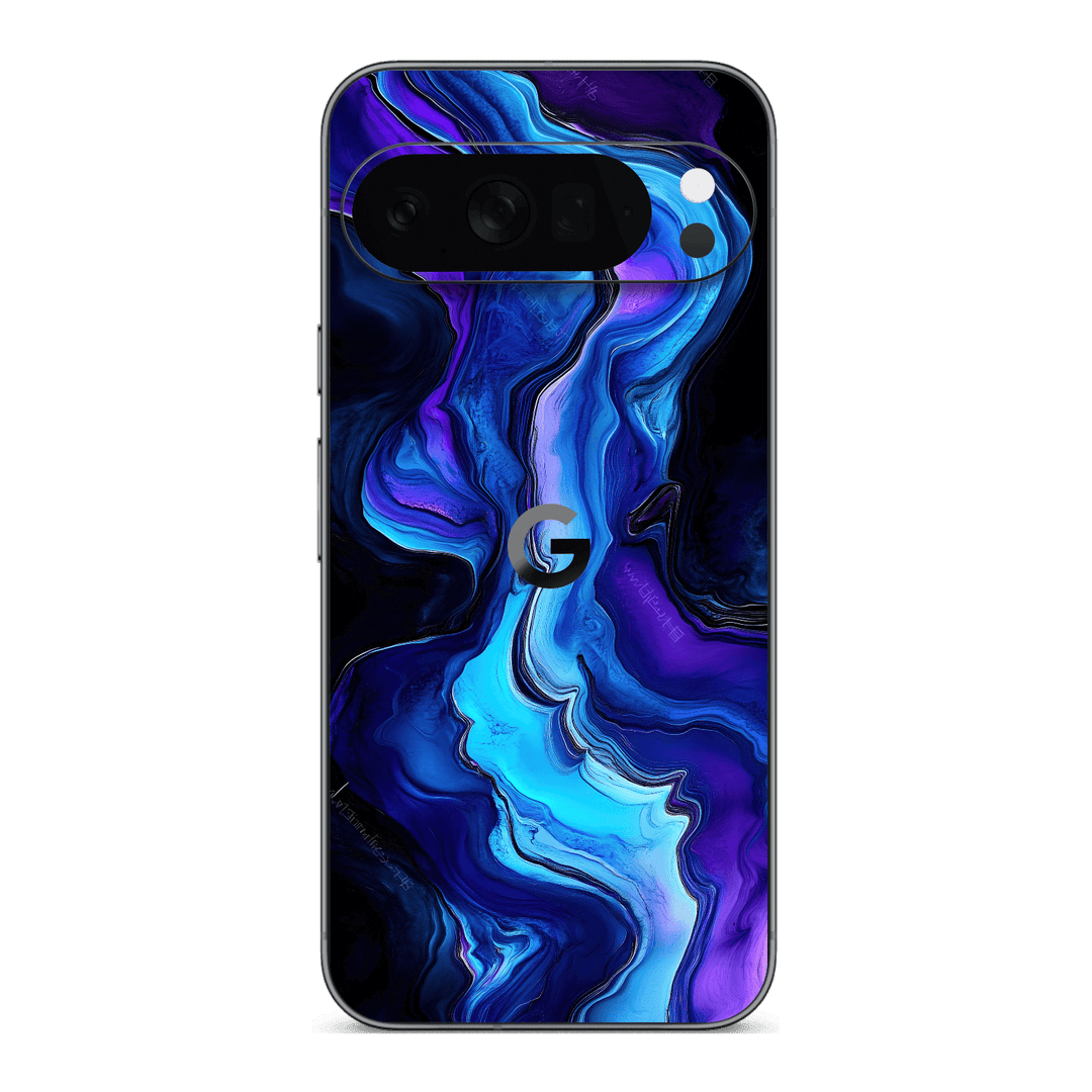 Google Pixel 10 Pro XL Custom Printed SIGNATURE “Agate Geode Blue Marble” Art Skin Wrap Sticker Decal Cover Protector by QSKINZ | QSKINZ.COM