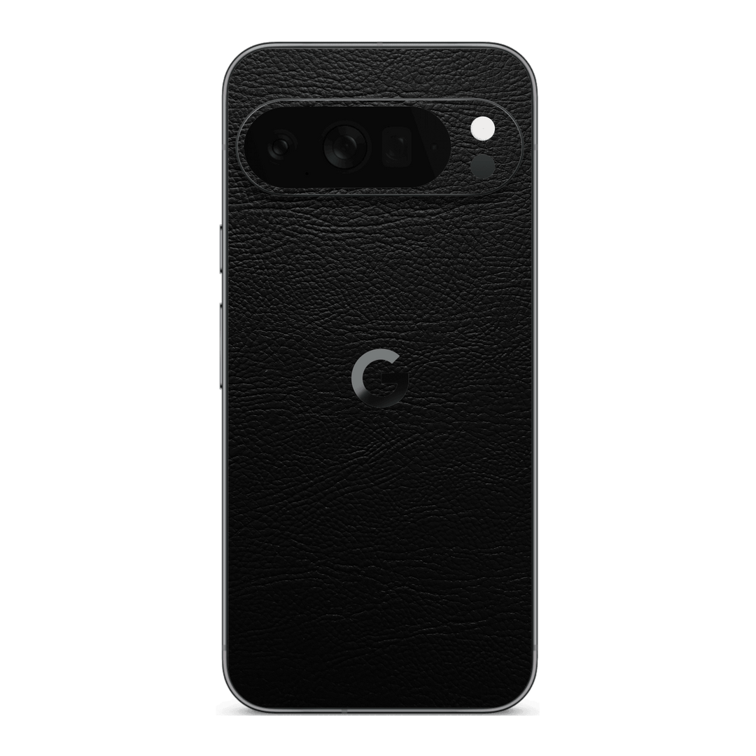 Google Pixel 10 Pro XL Luxuria BLACK LEATHER Riders Skin Wrap Sticker Decal Cover Protector by QSKINZ | qskinz.com