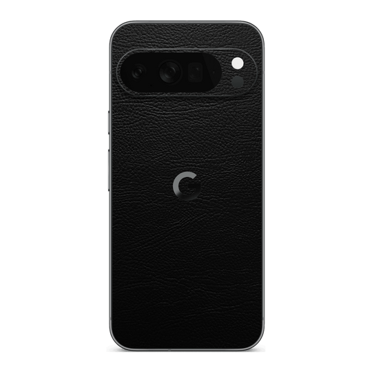 Google Pixel 10 Pro XL Luxuria BLACK LEATHER Riders Skin Wrap Sticker Decal Cover Protector by QSKINZ | qskinz.com
