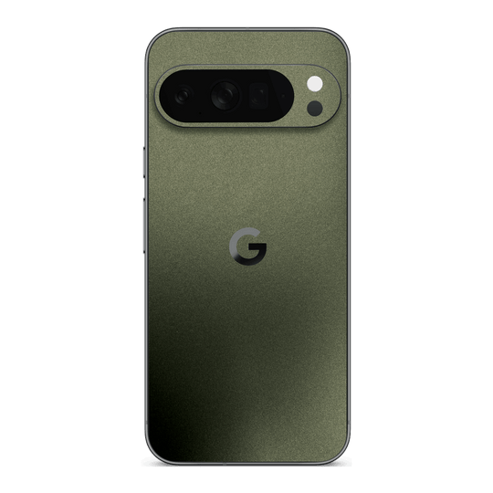 Google Pixel 10 Pro XL Military Green Metallic Skin Wrap Sticker Decal Cover Protector by QSKINZ | qskinz.com