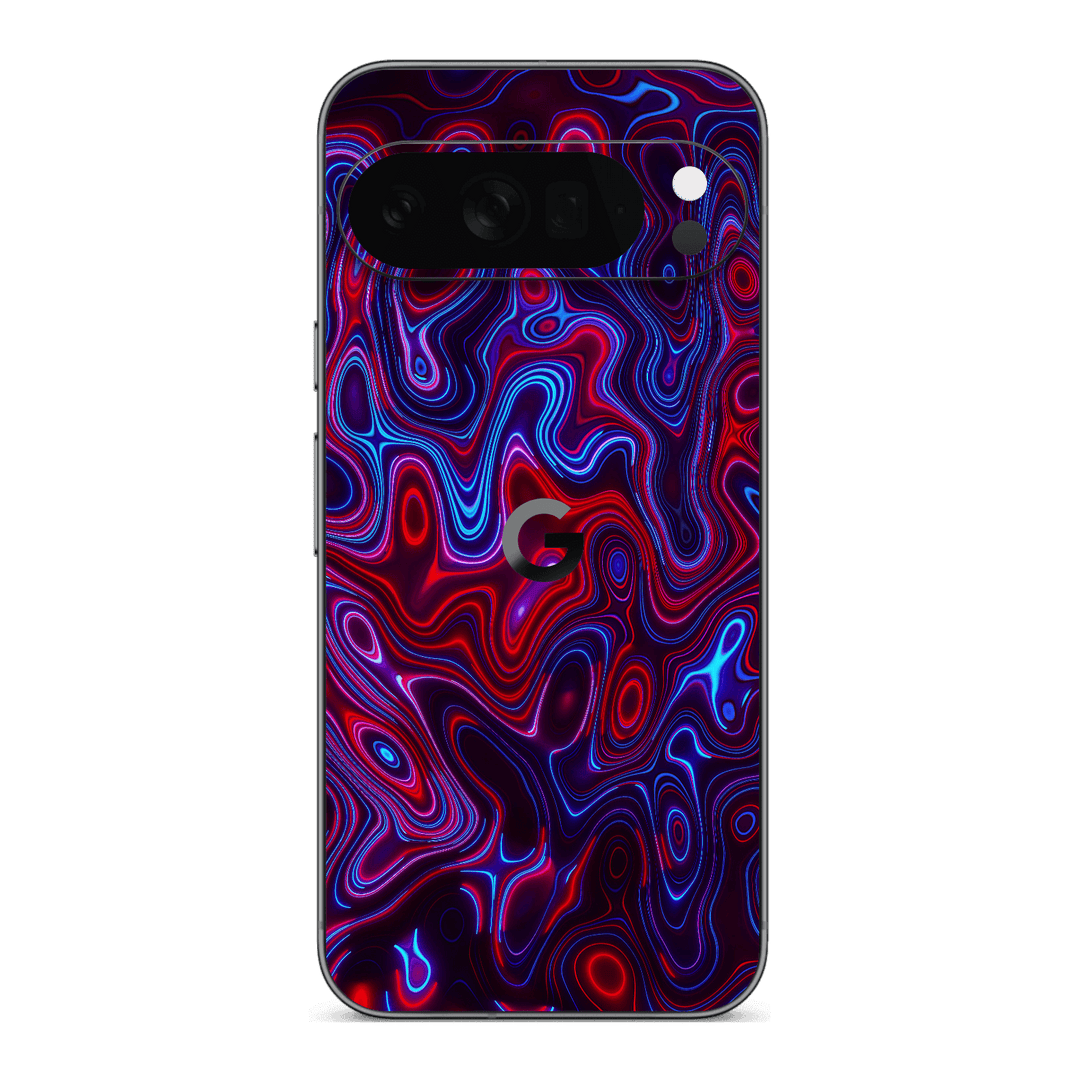 Google Pixel 10 Pro XL Print Printed Custom SIGNATURE Flux Fusion Purple Neon Skin Wrap Sticker Decal Cover Protector by QSKINZ | QSKINZ.COM