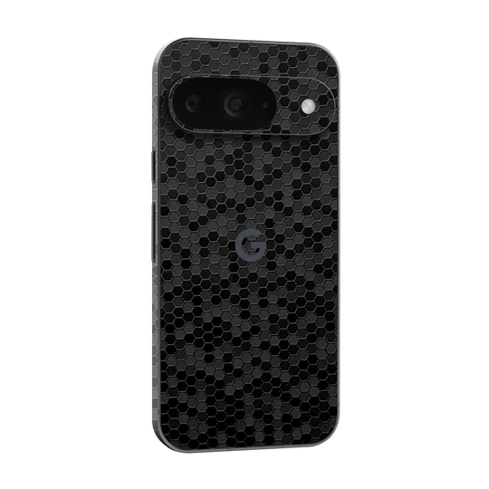 Google Pixel 9 Luxuria Black Honeycomb 3D Textured Skin Wrap Sticker Decal Cover Protector by QSKINZ | qskinz.com