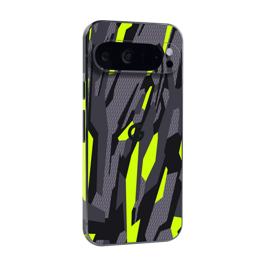 Google Pixel 9 PRO Print Printed Custom SIGNATURE Abstract Green Camouflage Skin Wrap Sticker Decal Cover Protector by QSKINZ | qskinz.com