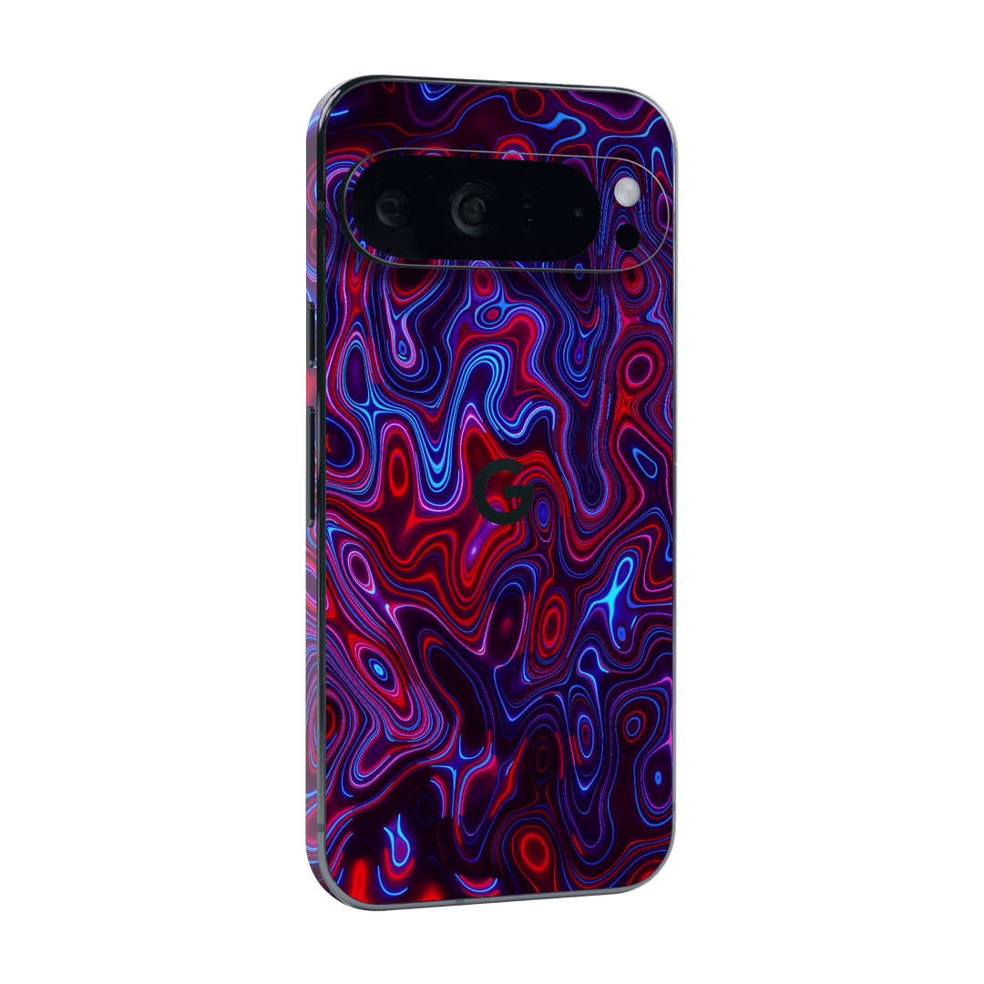 Google Pixel 9 PRO Print Printed Custom SIGNATURE Flux Fusion Purple Neon Skin Wrap Sticker Decal Cover Protector by QSKINZ | QSKINZ.COM