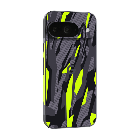 Google Pixel 9 Print Printed Custom SIGNATURE Abstract Green Camouflage Skin Wrap Sticker Decal Cover Protector by QSKINZ | qskinz.com