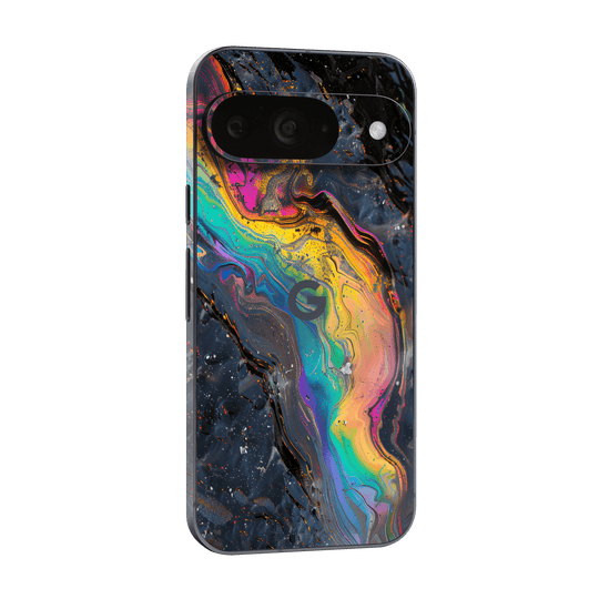 Google Pixel 9 Print Printed Custom SIGNATURE Aurora Auroria Stone Marble Rainbow Skin Wrap Sticker Decal Cover Protector by QSKINZ | QSKINZ.COM