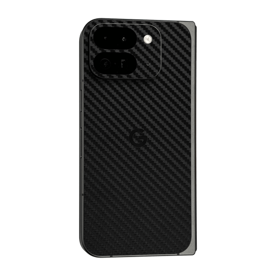 Google Pixel 9 Pro FOLD Black 3D Textured Carbon Fibre Fiber Skin Wrap Sticker Decal Cover Protector by QSKINZ | qskinz.com