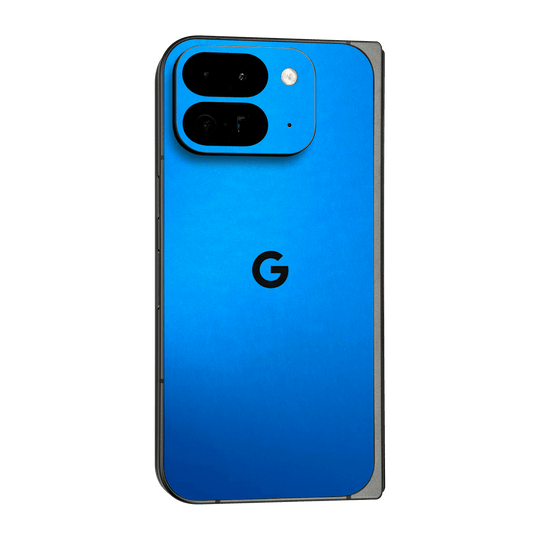 Google Pixel 9 Pro FOLD Satin Blue Metallic Matt Matte Skin Wrap Sticker Decal Cover Protector by QSKINZ | qskinz.com