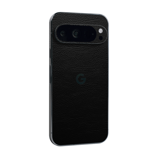Google Pixel 9 Pro XL Luxuria BLACK LEATHER Riders Skin Wrap Sticker Decal Cover Protector by QSKINZ | qskinz.com