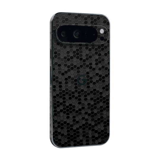 Google Pixel 9 Pro XL Luxuria Black Honeycomb 3D Textured Skin Wrap Sticker Decal Cover Protector by QSKINZ | qskinz.com