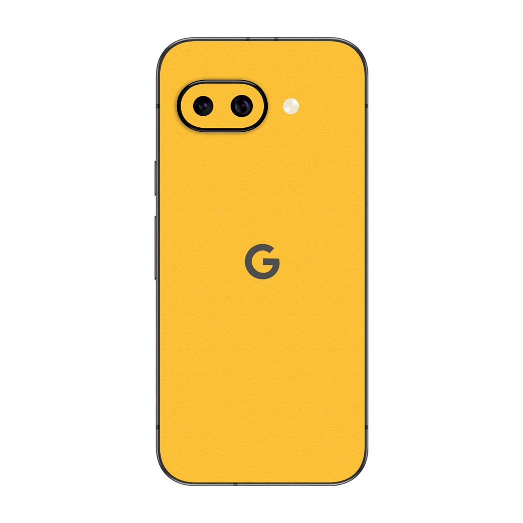 Google Pixel 9a Luxuria Tuscany Yellow Matt 3D Textured Skin Wrap Sticker Decal Cover Protector by QSKINZ | qskinz.com
