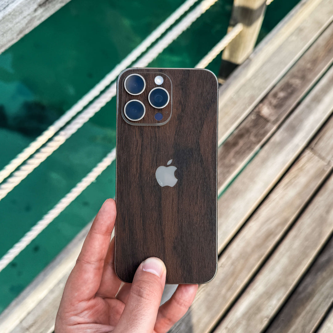 Dark Walnut Skins, Wraps and Covers for iPhone by Qskinz