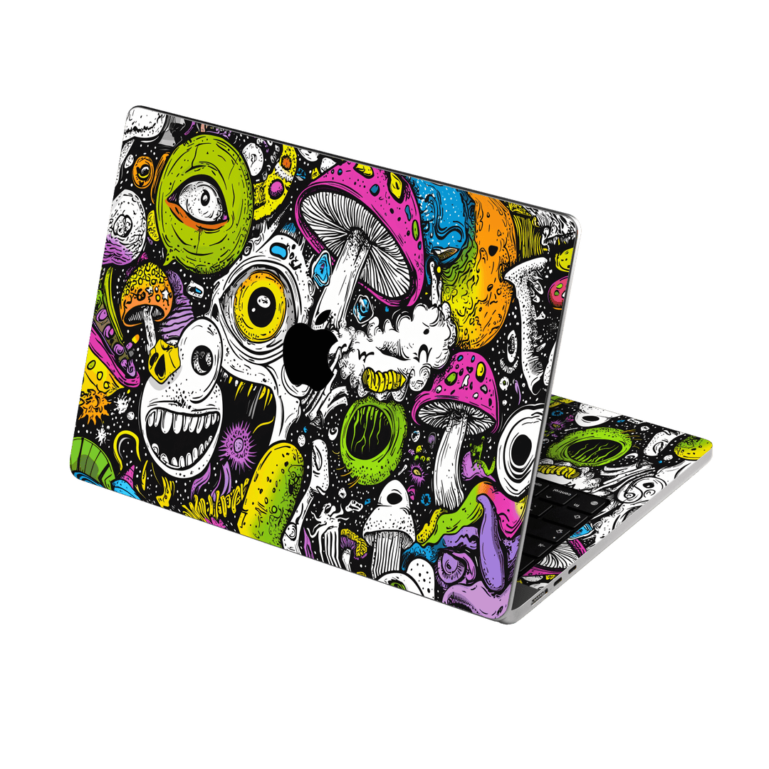 MacBook AIR 13.6" (2025, M4) Custom Printed SIGNATURE “Cartoon Bloom” Art Painting Skin Wrap Sticker Decal Cover Protector by QSKINZ | QSKINZ.COM