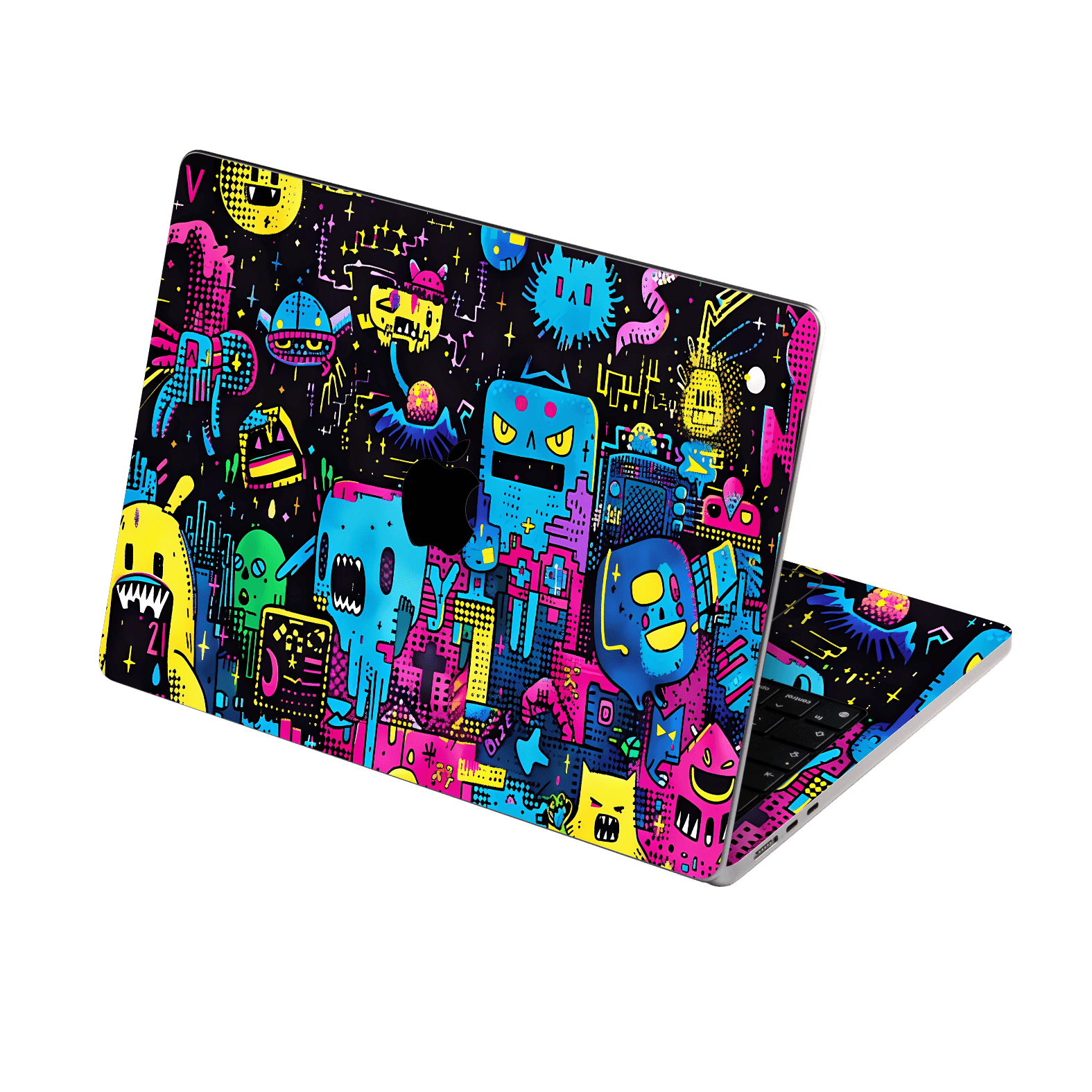 MacBook AIR 13.6" (2025, M4) Print Printed Custom SIGNATURE Arcade Rave Gaming Gamer Pixel Skin Wrap Sticker Decal Cover Protector by QSKINZ | QSKINZ.COM