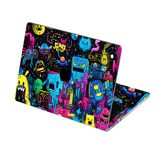 MacBook AIR 13.6" (2025, M4) Print Printed Custom SIGNATURE Arcade Rave Gaming Gamer Pixel Skin Wrap Sticker Decal Cover Protector by QSKINZ | QSKINZ.COM